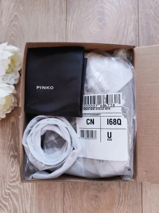 Borsa Pinko Half Moon Grigia