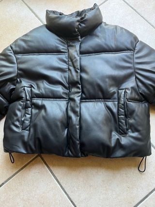 Bomber Bershka ecopelle nera XS