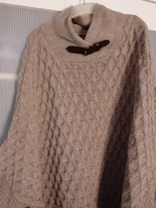 Poncho tejido mujer talla única