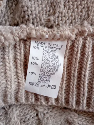 Poncho tejido mujer talla única