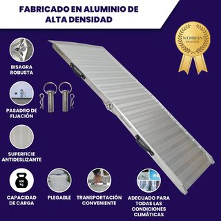 Rampa Aluminio Plegable 205cm Worhan HR7