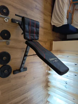 Kit Pesas, Barras y Sillón Gimnasio