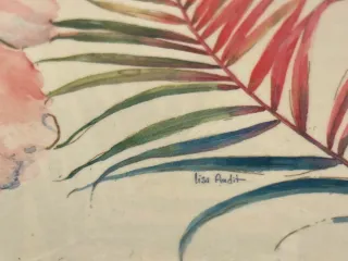 Scatola portaoggetti legno fiori hibisco