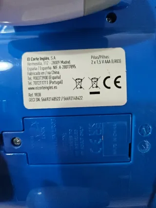 Avión de juguete Corte Inglés