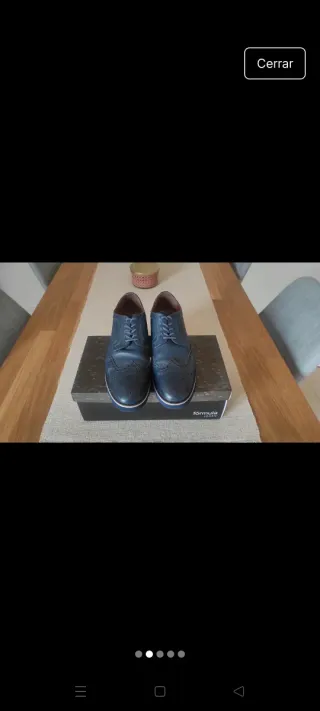 Zapatos de vestir de piel azul talla 45