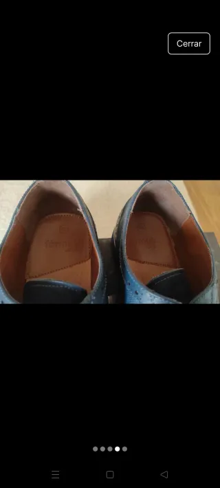 Zapatos de vestir de piel azul talla 45