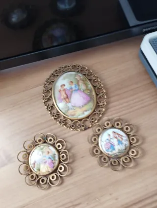 Lote 3 colgantes Limoges Francia