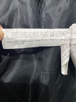 Abrigo Levita Zara Negro