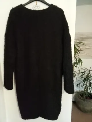 Abrigo borreguito negra Stradivarius Talla Única