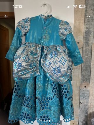 Disfraz Princesa Azul Hecho a Mano