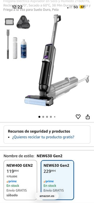 Aspiradora Fregona Eureka RapidWash 630