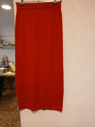 Falda Mango Roja Larga