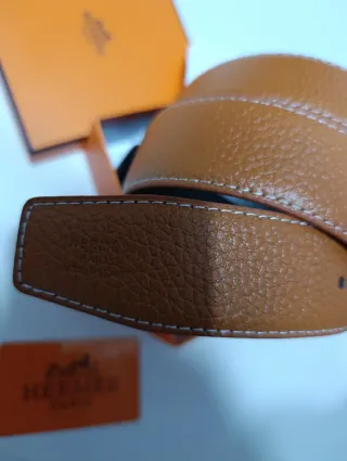 Cinturón Hermès Marrón y Dorado