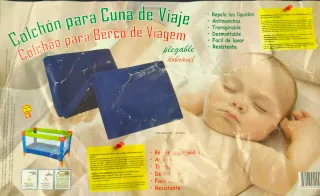 Colchón plegable para cuna de viaje