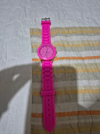 Reloj de Pulsera Rosa y Dorado