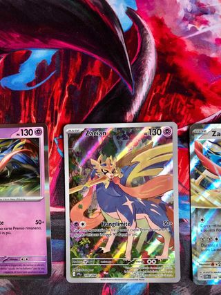 Lotto 3 carte Pokemon Zacian