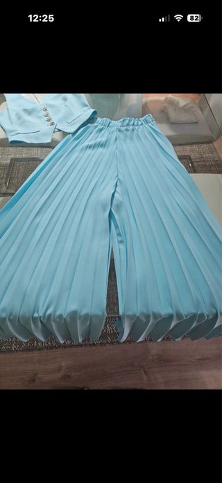 Traje Chaleco y Pantalón Denny Rose Azul