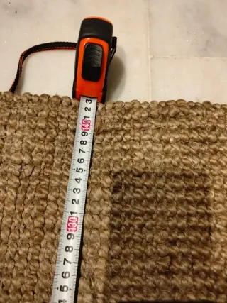 Tappeto in spago beige e marrone