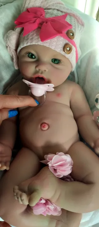 Bebé Reborn Silicona Completa 44cm
