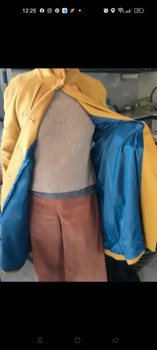 Cappotto donna giallo tg 42