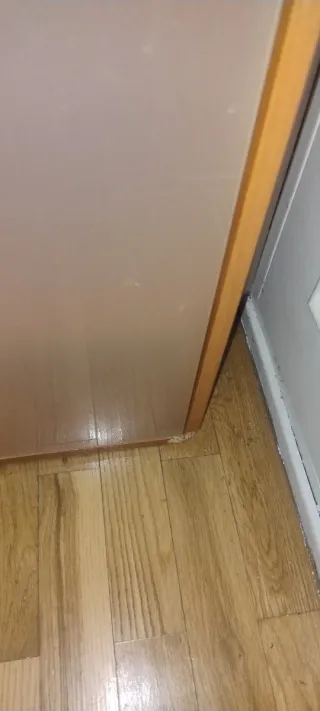 Mueble columna baño madera y cristal