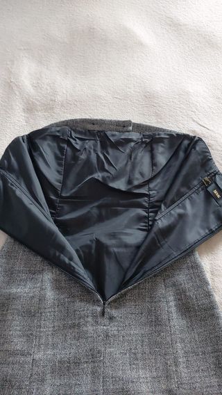 Vestido Mango palabra de honor gris