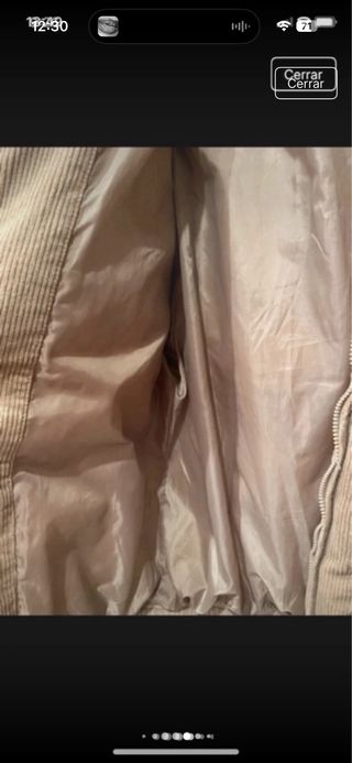 Chaqueta bomber pana beige