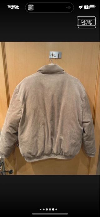 Chaqueta bomber pana beige