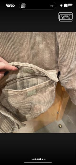 Chaqueta bomber pana beige