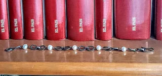 Pulsera Plata Antigua Vintage Perlas