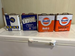 Latas de aceite de motor SEAT, ERTOIL, Gulf