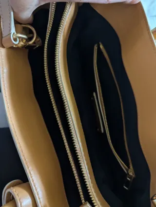 Bolso Bimba y Lola piel beige y dorado