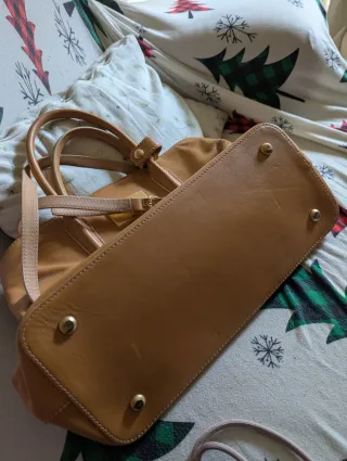 Bolso Bimba y Lola piel beige y dorado