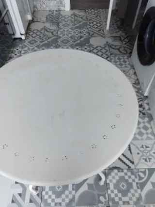 Mesa redonda Ikea blanca 70cm se envia por method