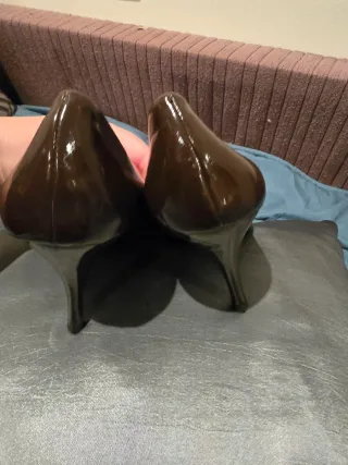 Zapatos charol marron ,talla 39.nuevos