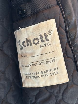 Chaqueta Schott negro ... nailon talla S