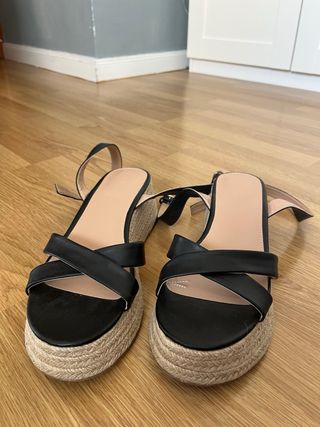 Sandalias de plataforma negras