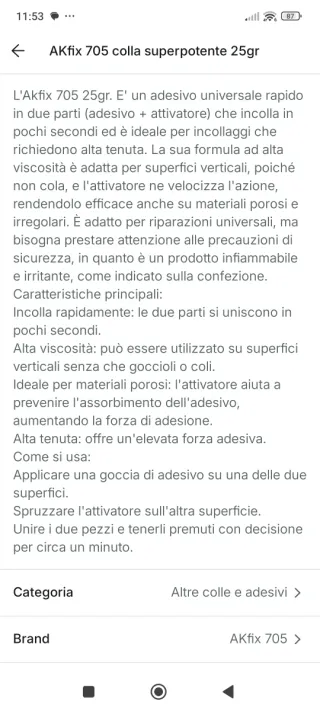 Colla Akfix 705 Universale Rapido