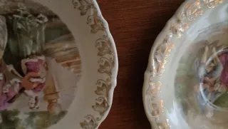 Juego de 7 Platos de Postre Vintage Santa Clara