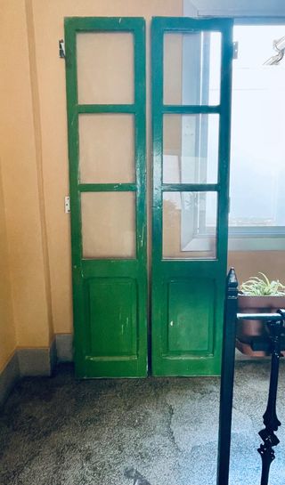 OPORTUNIDAD - Puertas de madera doble hoja