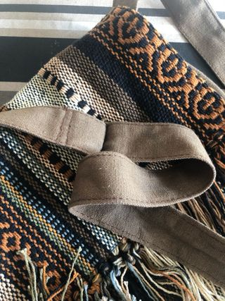 Bolso bandolera flecos étnico