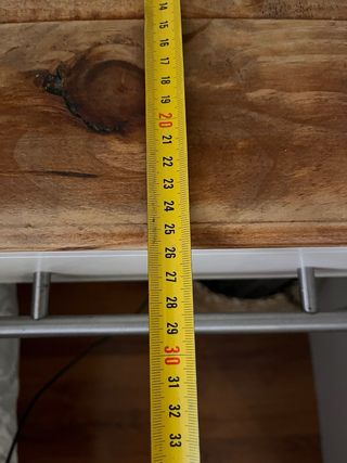 Tocador cómoda madera y lacado blanco