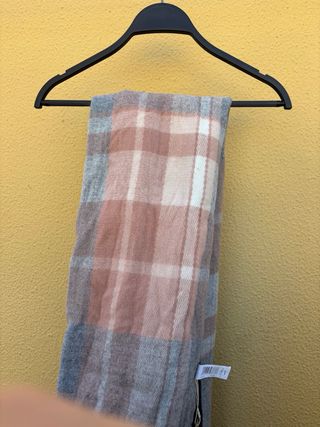 Bufanda larga a cuadros mujer