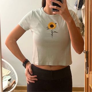 Camiseta Hollister crop top