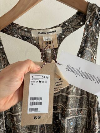 Camiseta Isabel Marant H&M Dorada