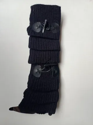 3 calentadores de piernas negros 5 euros