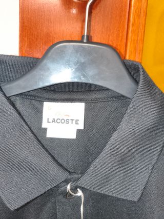 Polo Lacoste Negro Talla L