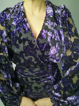 Vestido terciopelo. Con etiqueta