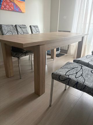 Mesa de comedor extensible madera