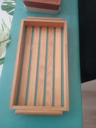 Bandeja Aperitivo  Madera 4 bandejas Compartimento